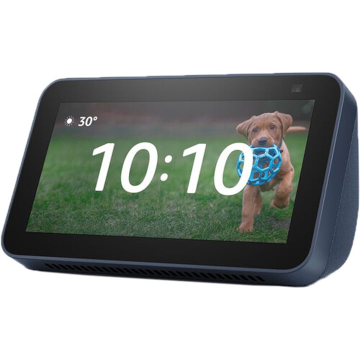 Boxa inteligenta Amazon Echo Show 5 (2nd Gen), 5.5" Touch Screen, Camera 2 MP, Wi-Fi, Bluetooth, Albastru