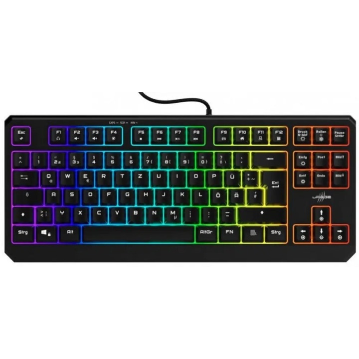 Tastatura gaming, Hama, Iluminare RGB, Negru