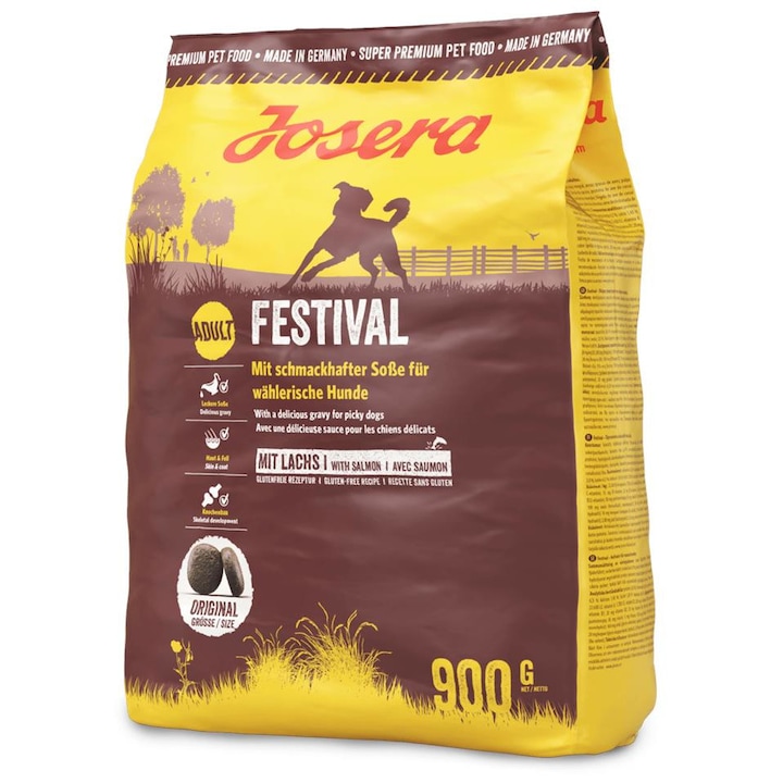 Hrana uscata pentru caini pretentiosi, JOSERA Dog Festival, cu pasare 900 g