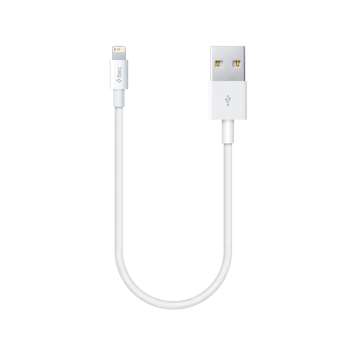 Кабел Mini Cable 30cm Lightning Charge, Data Cable Бял