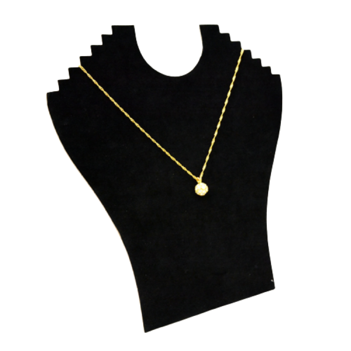 Expunator Pentru Coliere, 24x23 cm, Negru, Material Catifea, Fara Inchidere, Baza Stabila, Asamblare Usoara, Exponat Magazin, Design Elegant, Materiale De Inalta Calitate