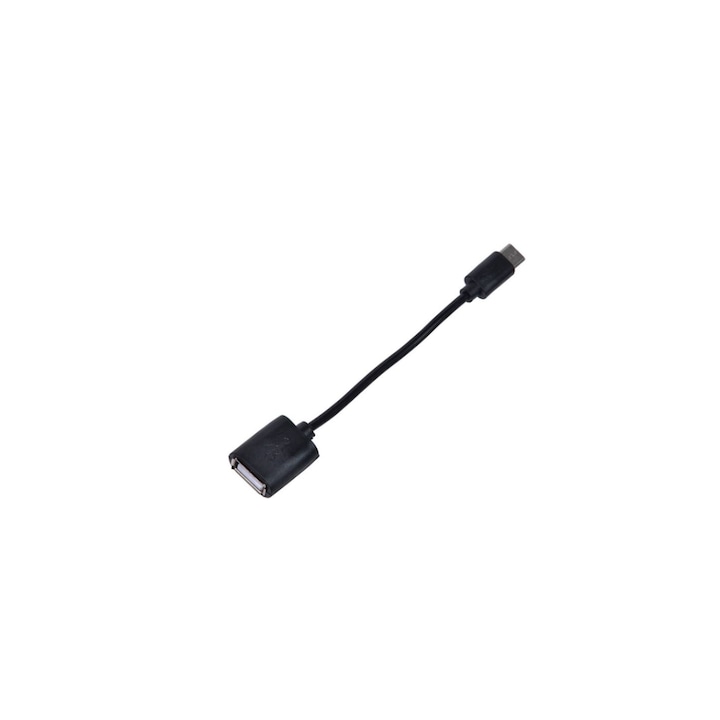 SOHO Adatátviteli kábel, OTG USB 2.0 - USB-C, 13 cm, fekete