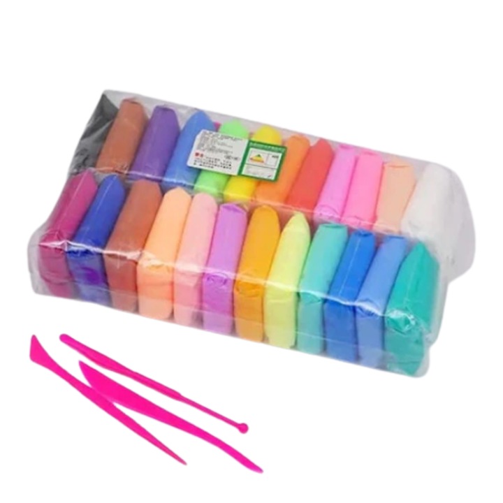 Комплект интелигентен пластилин Magic Clay, 24 цвята с инструменти за моделиране