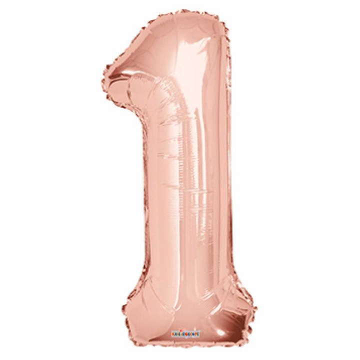 Balon folie cifra 1, 70 cm, rose gold