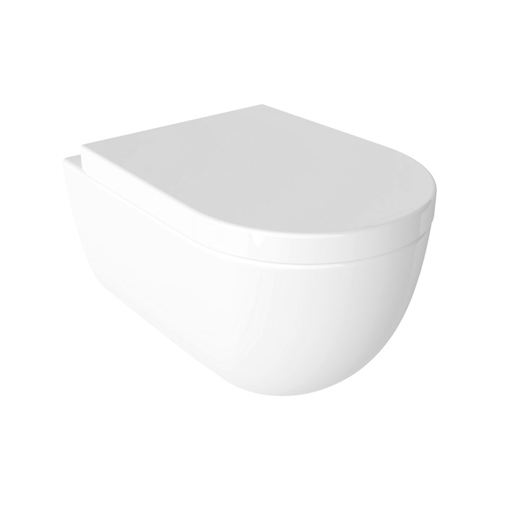 Soho fali WC csésze, Stilform, Porcelán, 485x360x330 mm, Fényes fehér