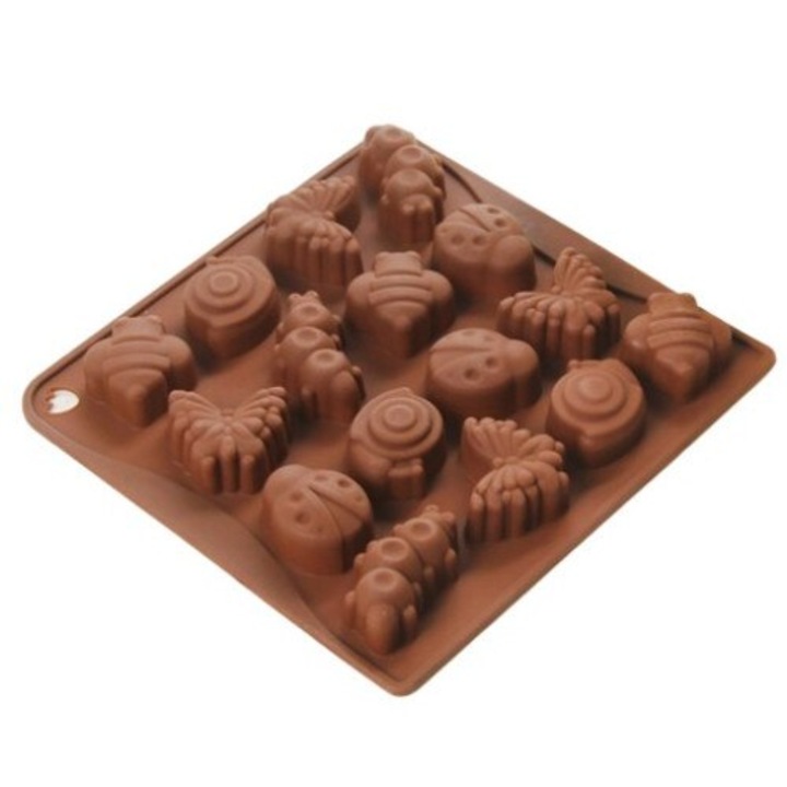 Forma bomboane, Silicon, Model animale, Maro