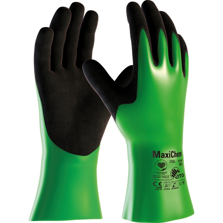 Химически ръкавици ATG MaxiChem® 56-630, 9, зелен