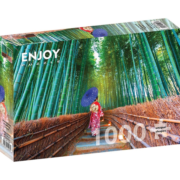 Пъзел 1000 части Enjoy - Азиатска жена в бамбукова гора