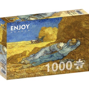 Enjoy - The Church in Auvers-sur-Oise, Vincent Van Gogh 1000 db-os puzzle +  puzzle ragasztófólia 