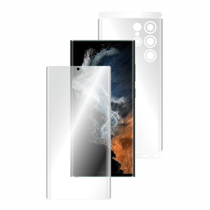 Set folie de protectie Clasic Smart Protection pentru Samsung Galaxy S22 Ultra 5G, fullbody display si spate