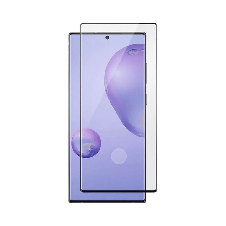 Folie Premium Blue Star 5d, Compatibila Cu Samsung Galaxy S22 Ultra, Transparenta Cu Margine Neagra