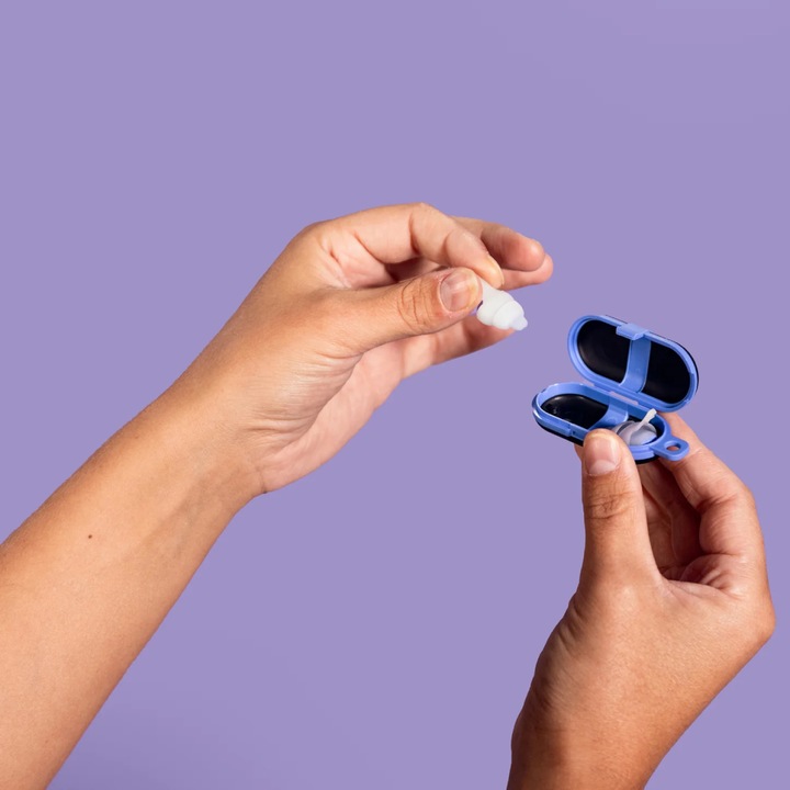 Dopuri de urechi Alpine SleepDeep pentru dormit - marimea M/L, forma ovala, albe