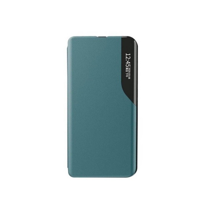 Husa Tip Carte Upzz Eco Book Compatibila Cu iPhone 13 Pro Max, Piele Ecologica, Verde
