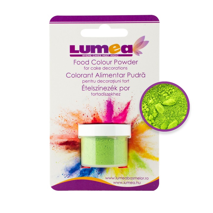 Lime zöld ételfestékpor, 2g - Lumea Colors