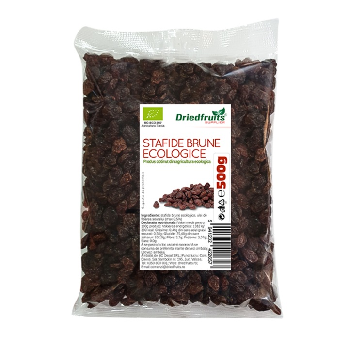 Stafide brune deshidratate BIO - 500 g