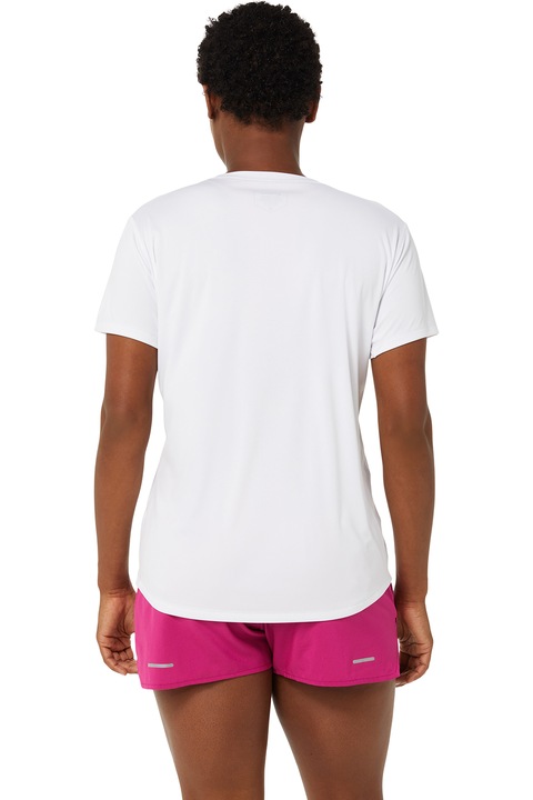 Asics, Tricou cu imprimeu logo pentru alergare Sakura, Alb, L