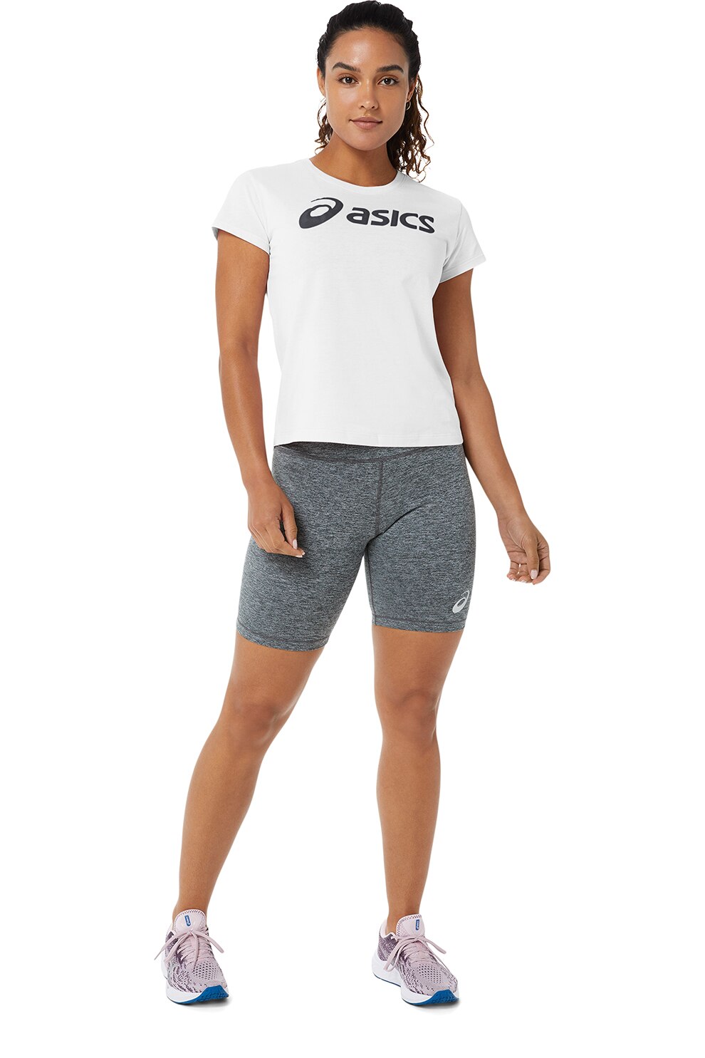 Asics, Фитнес тениска с гумирано лого, Бял, XL - eMAG.bg