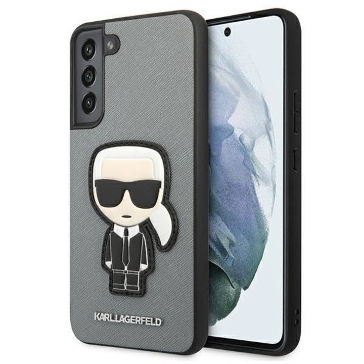 Защитен калъф Karl Lagerfeld за Samsung Galaxy S22+ Plus 5G, Топ Луксозен, Оригинален, Aziao Optim Tech, Сребрист