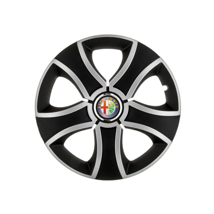 4 db Blacksun kerékvédő készlet R14 krómozott Alfa Romeo autócsaládhoz