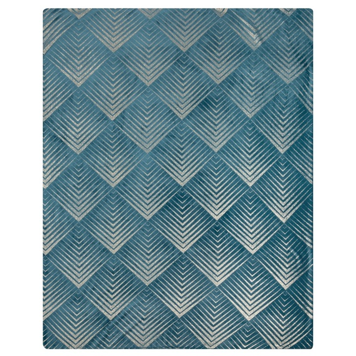 Кувертюра Victoria 2 Eurofirany, Микрофибър, 150 x 200 см, Тюркоаз