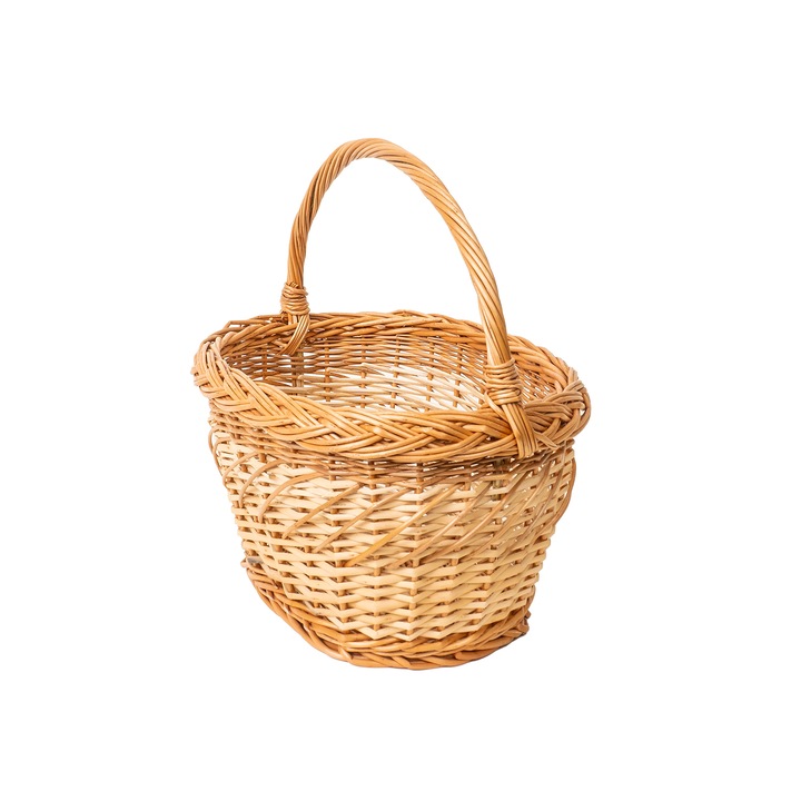 Плетена кошница за пазаруване, 43x31x39см / 1452-2