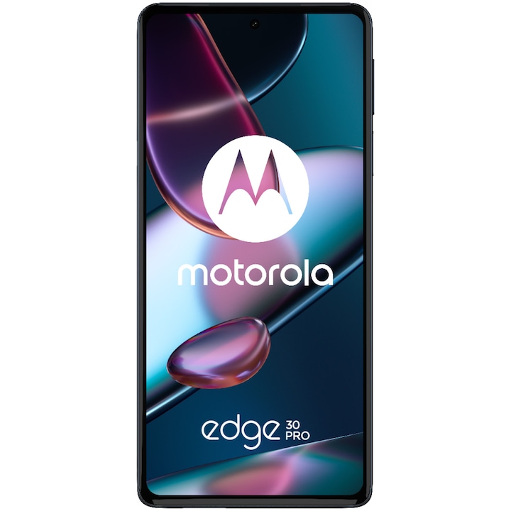 Motorola Edge 30 Pro 5G Mobiltelefon, Kártyafüggetlen, Dual SIM, 256GB, 12GB RAM, 5G, Cosmos Blue
