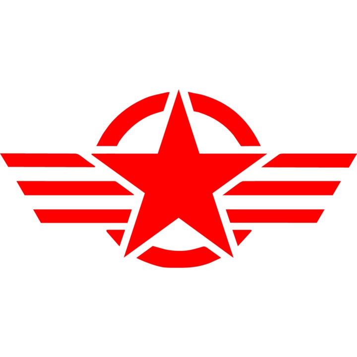 Sticker auto "U.S army stea'', 20x10cm, Rosu