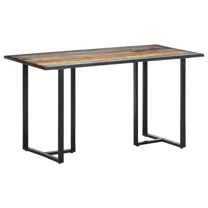 Masa de bucatarie vidaXL, 140 cm, lemn masiv reciclat, 21.4 kg 320692