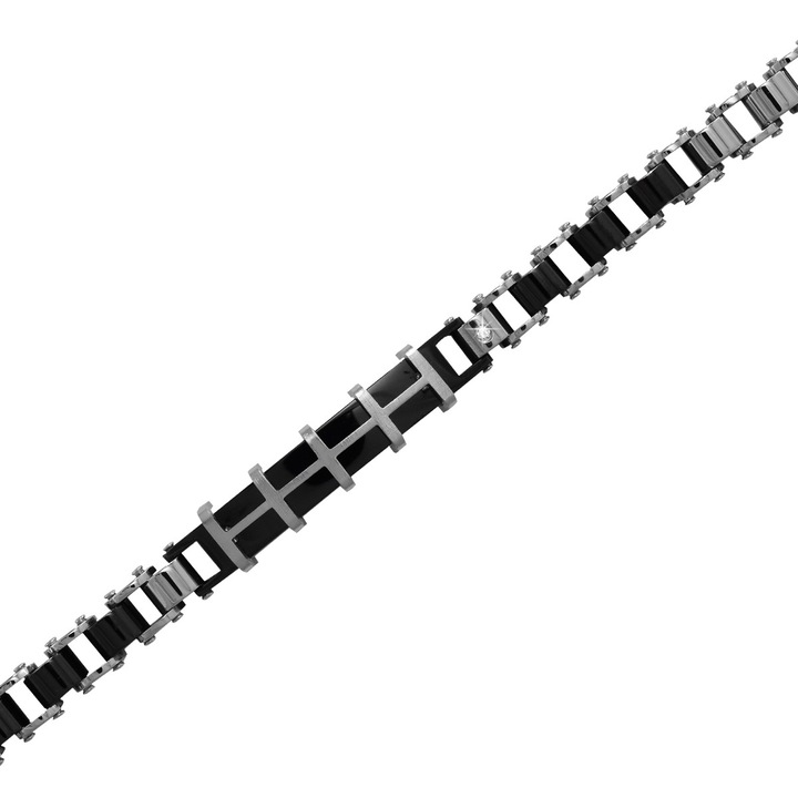 Nemesacél karkötő cirkónia kővel 21 cm