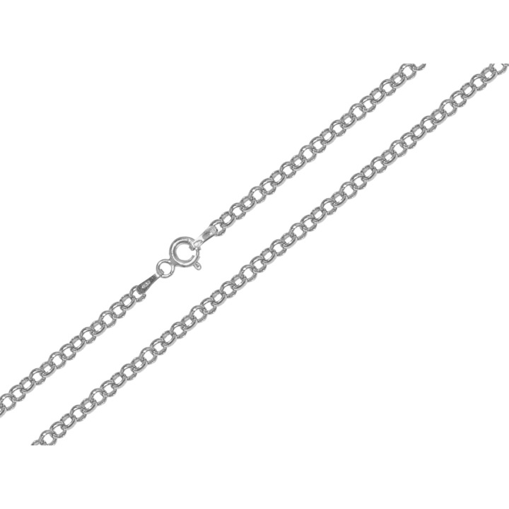 Ezüst anker női nyaklánc ródiummal - 50 cm