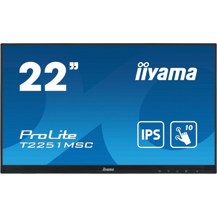 Érintőképernyős iiyama ProLite T2251MSC-B1 22" IPS LED, VGA/HDMI/DP