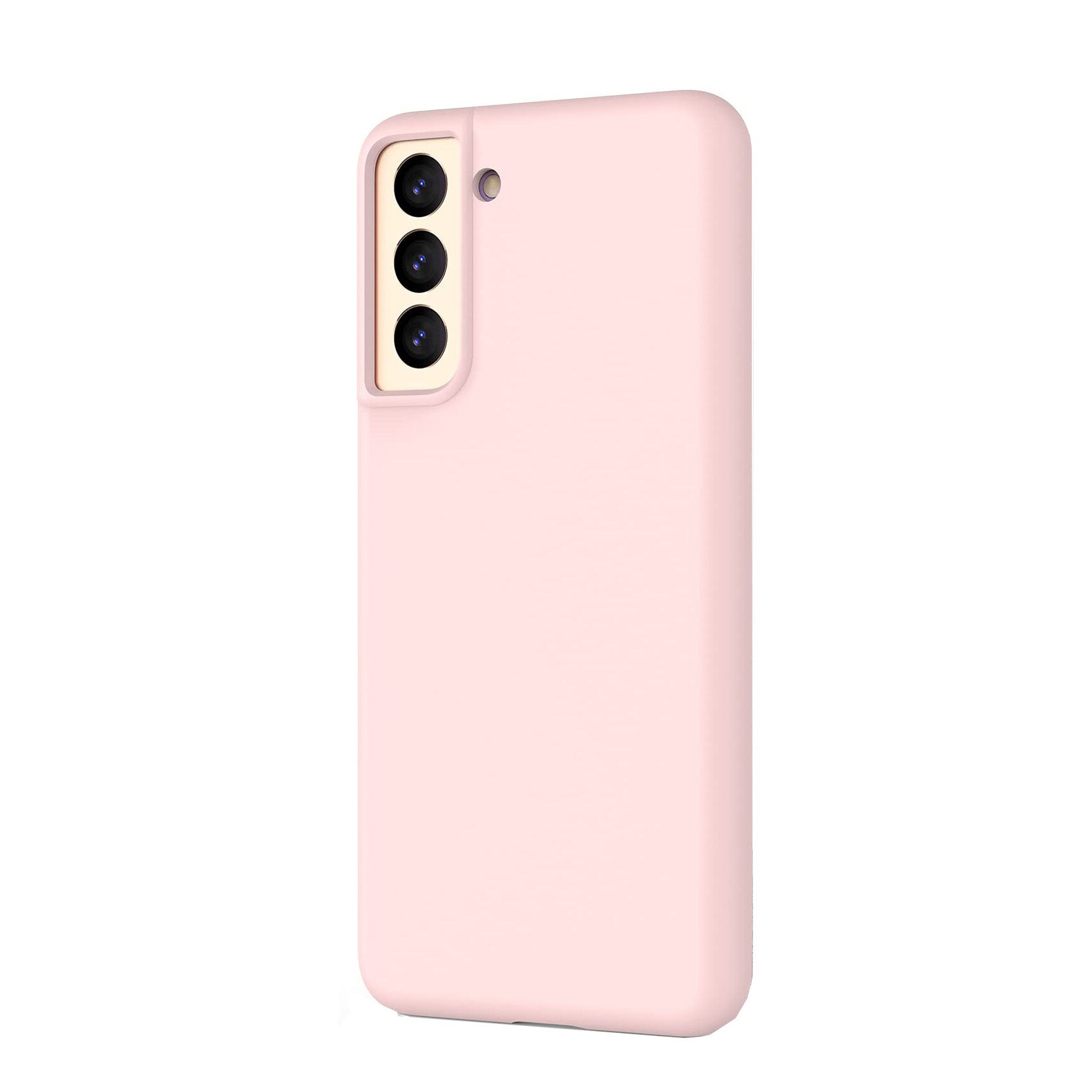 Husa protectie compatibila cu Samsung Galaxy S22 Plus, Silicon TPU si Interior cu Microfibra, Camera Ultra Safe, Ultra Thin, Roz pal
