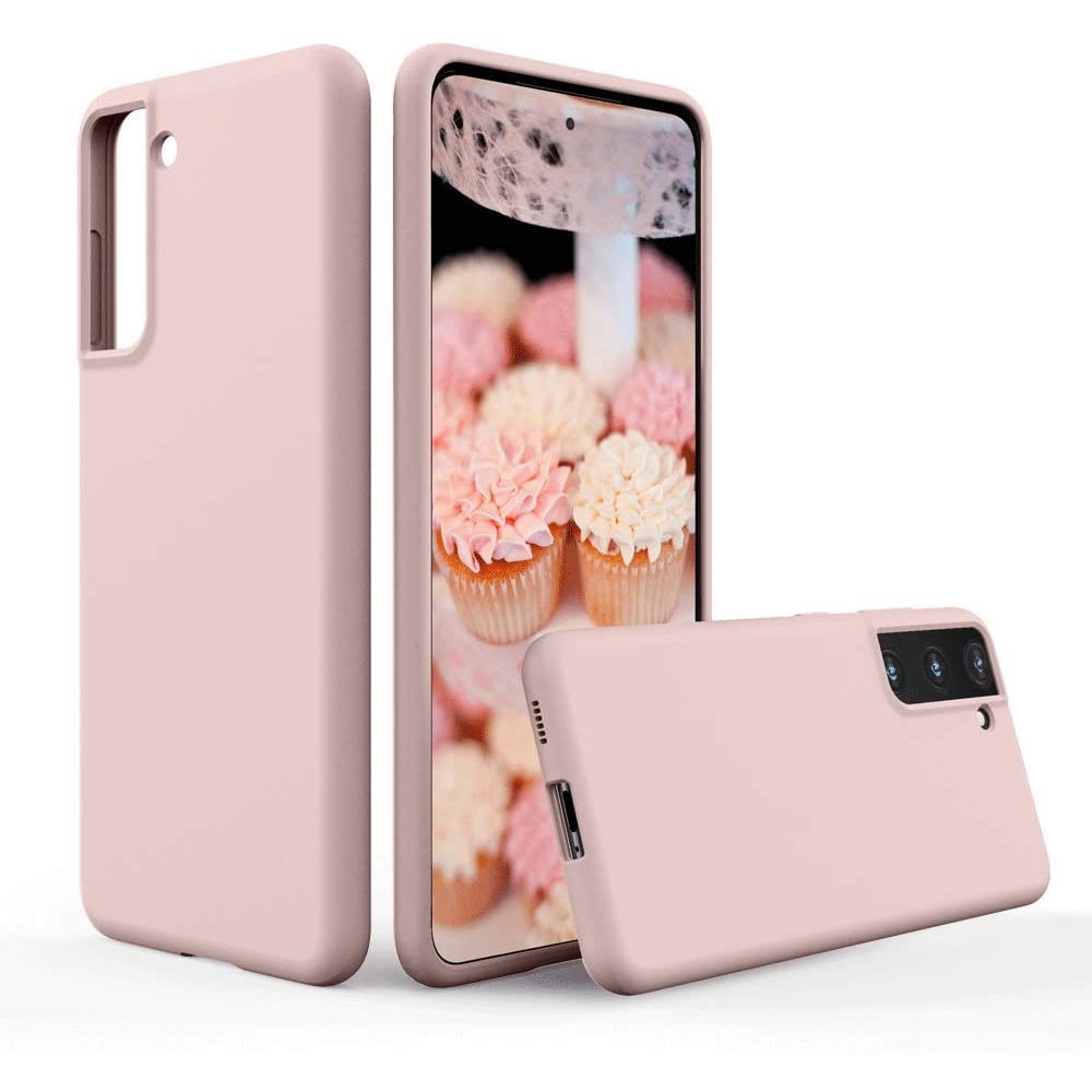 Husa protectie compatibila cu Samsung Galaxy S22 Plus, Silicon TPU si Interior cu Microfibra, Camera Ultra Safe, Ultra Thin, Roz pal