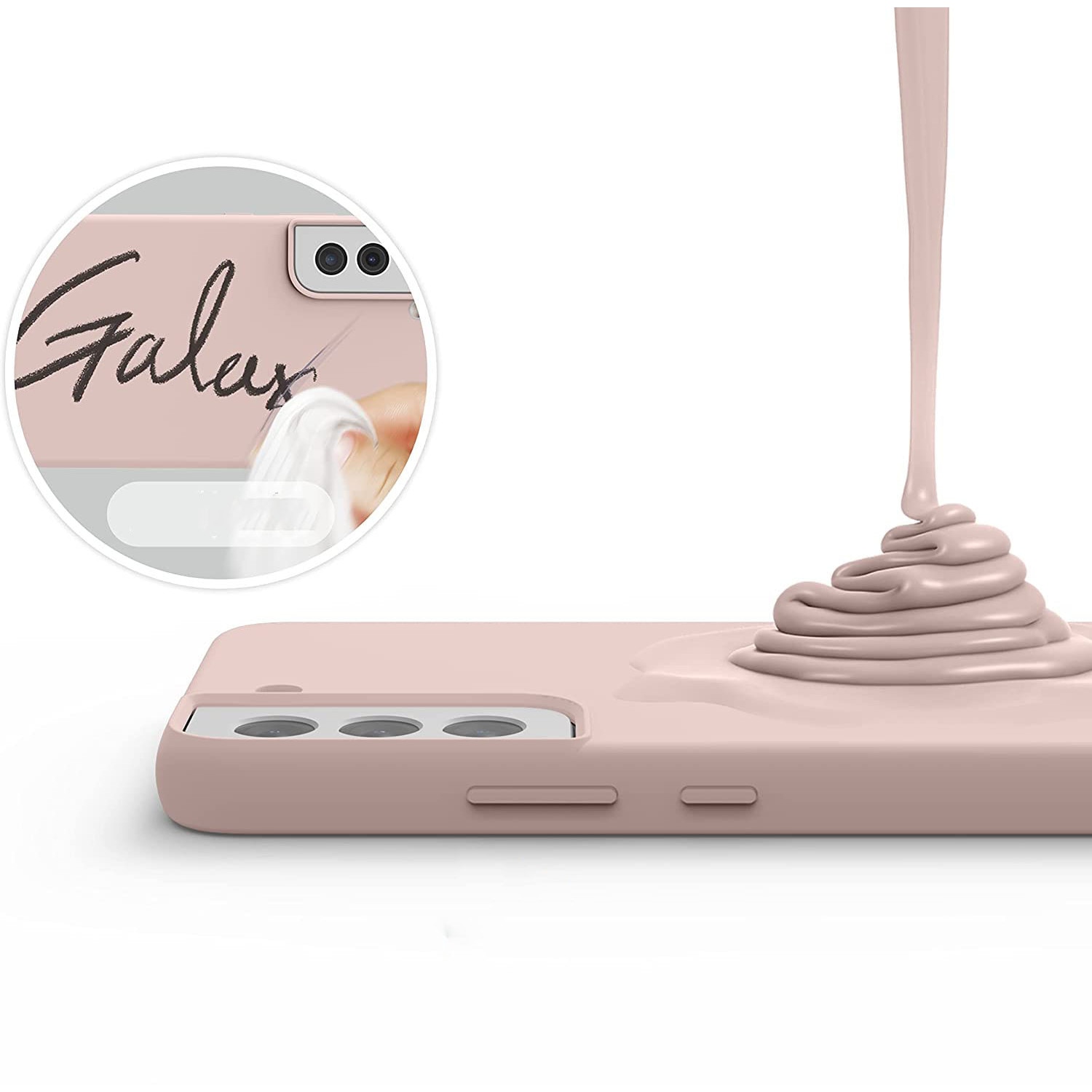 Husa protectie compatibila cu Samsung Galaxy S22 Plus, Silicon TPU si Interior cu Microfibra, Camera Ultra Safe, Ultra Thin, Roz pal