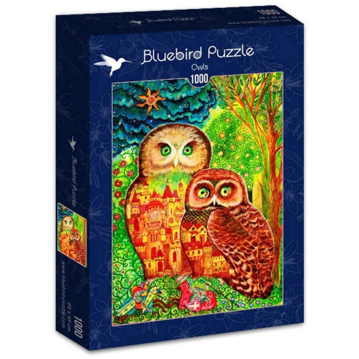 Puzzle Bluebird 1000 piese - Owls