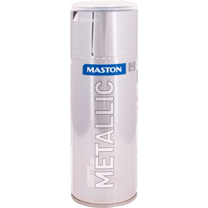 Spray vopsea Maston argintiu aluminiu metalizat, 400 ml