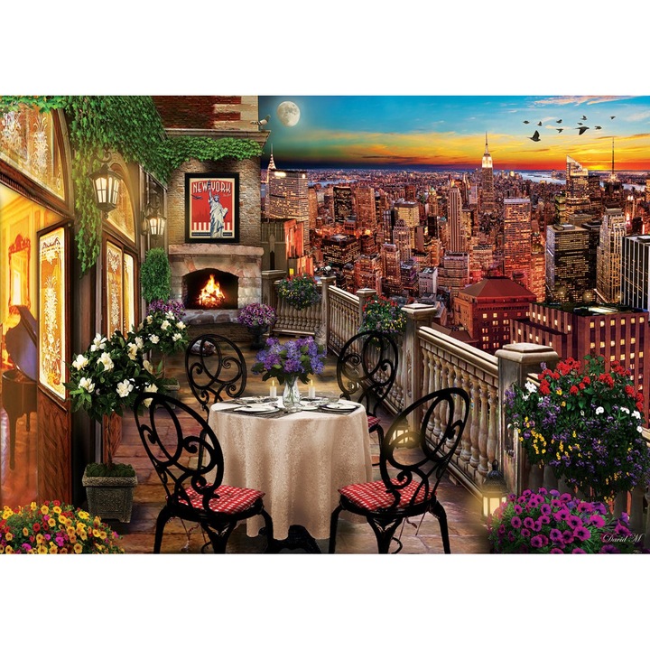 Art puzzle - Puzzle Vacsora New Yorkban - 1 000 darab