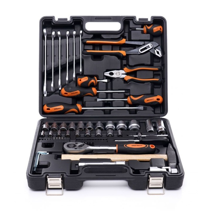 Trusa de instrumente, chei, prize, surubelnite, bujii, 66 piese, KRF10468