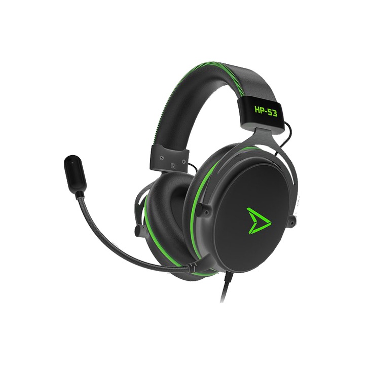 Cлушалки Кабелни Steelplay Stereo Hp45 , Черно/зелено
