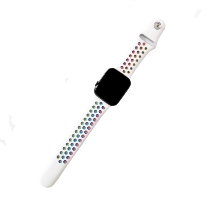 Curea ceas, Tehmar, Silicon, Pentru Nike Sport, 42mm/44mm, Alb