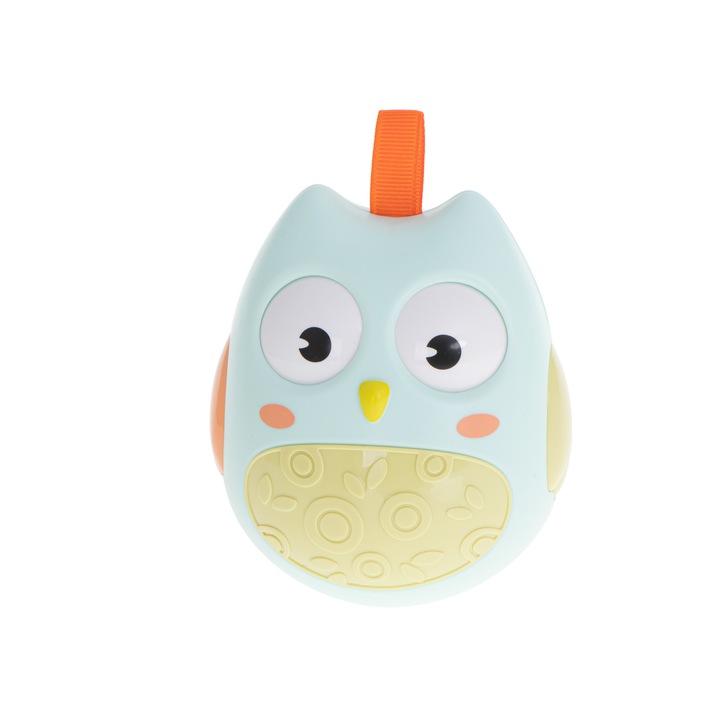 Jucarie senzoriala pentru bebelusi Bufnita Blue