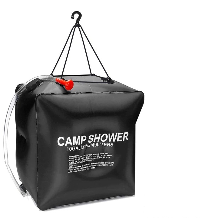 Dus solar pentru camping, 40 litri, portabil