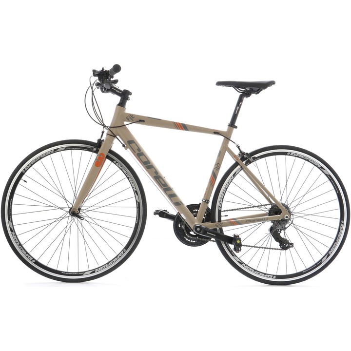 Bicicleta de asfalt 700c Corelli Fit Bike 1.0, transmisie Shimano, cadru 52cm, frane Promax, Maro