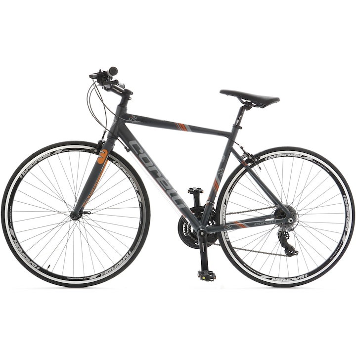 Bicicleta de asfalt 700c Corelli Fit Bike 1.0, transmisie Shimano, cadru 52cm, frane Promax, Argintiu