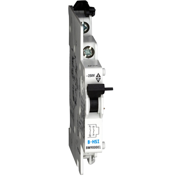 Contact auxiliar 5-250V/4A, 1 ND plus 1 NI fix cu inclichetare