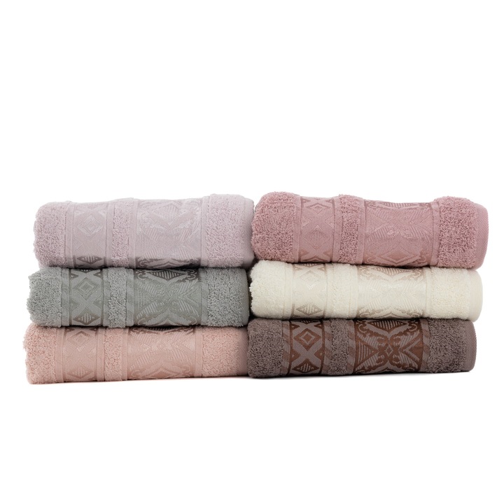 Комплект от 6 кърпи, Многоцветен, 50 х 90 см, Фалфа