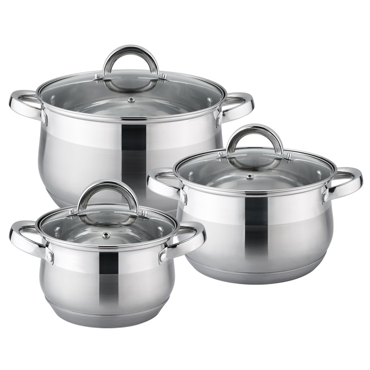Bohmann Edénykészlet 6 Részes Rozsdamentes Acél 2.9L,3.9L,5.1L