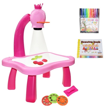 Set tabla de desenat pentru copii cu proiector holograme, roz K KATHODE