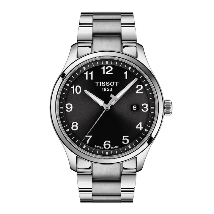 Мъжки часовник Tissot Gent XL Classic T-Sport, Неръждаема стомана, Сребрист/Черен