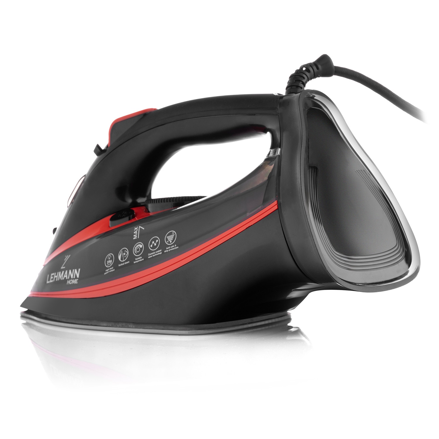 Fier de calcat Lehmann Strokkur, 2200 W, jet de abur 25-35g/min, Anti-Calc/Anti-Drip/Auto-shut off/Self-clean